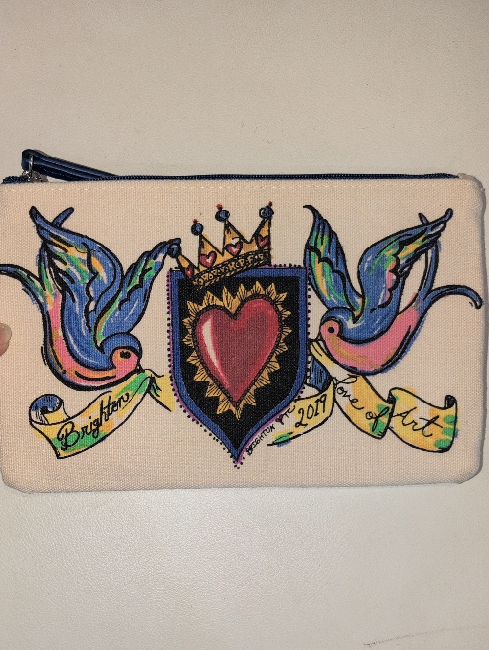 Brighton  2019 'Love Of  Art" Canvas Zipper Pouch